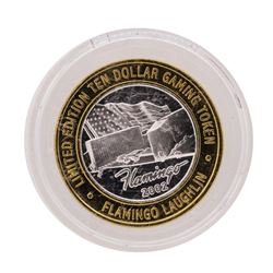 .999 Silver Flamingo Laughlin, Nevada $10 Casino Limited Edition Gaming Token