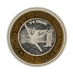 .999 Silver Hilton Reno, Nevada $10 Casino Limited Edition Gaming Token