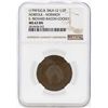 Image 1 : 1790's Great Britain 1/2 Penny Norfolk Norwich Coin NGC MS63BN