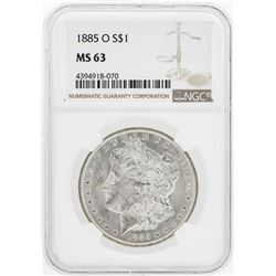 1885-O $1 Morgan Silver Dollar Coin NGC MS63
