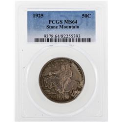 1925 Stone Mountain Commemorative Half Dollar Coin PCGS MS64