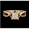 Image 1 : 14KT Rose Gold 1.35ctw Diamond Ring