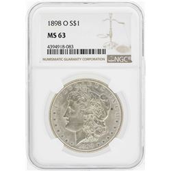 1898-O $1 Morgan Silver Dollar Coin NGC MS63
