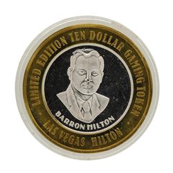 .999 Silver Las Vegas, Nevada Hilton $10 Casino Limited Edition Gaming Token