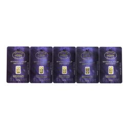 Set of (5) 0.5 Gram Istanbul Gold Refinery Cards