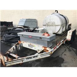 1993 TRAIL KING 16'X6' FLATDECK TRAILER, WHITE, VIN#1TKU01627PM023108, NO ICBC DECLARATIONS