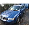 Image 1 : 2003 AUDI A4 R, 4DR SEDAN, BLUE, VIN # WAUJC68E43A336275