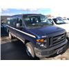 Image 2 : 2013 FORD E350, PASSENGER VAN, BLUE, GAS, AUTOMATIC, 5.4L, VIN#1FBNE3BL6DDA75933, 59,977KMS,