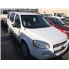 Image 2 : 2008 CHEVROLET UPLANDER, WHITE, CARGO VAN, GAS, AUTOMATIC, 3.9L V6, VIN #1GBDV13178D141461,