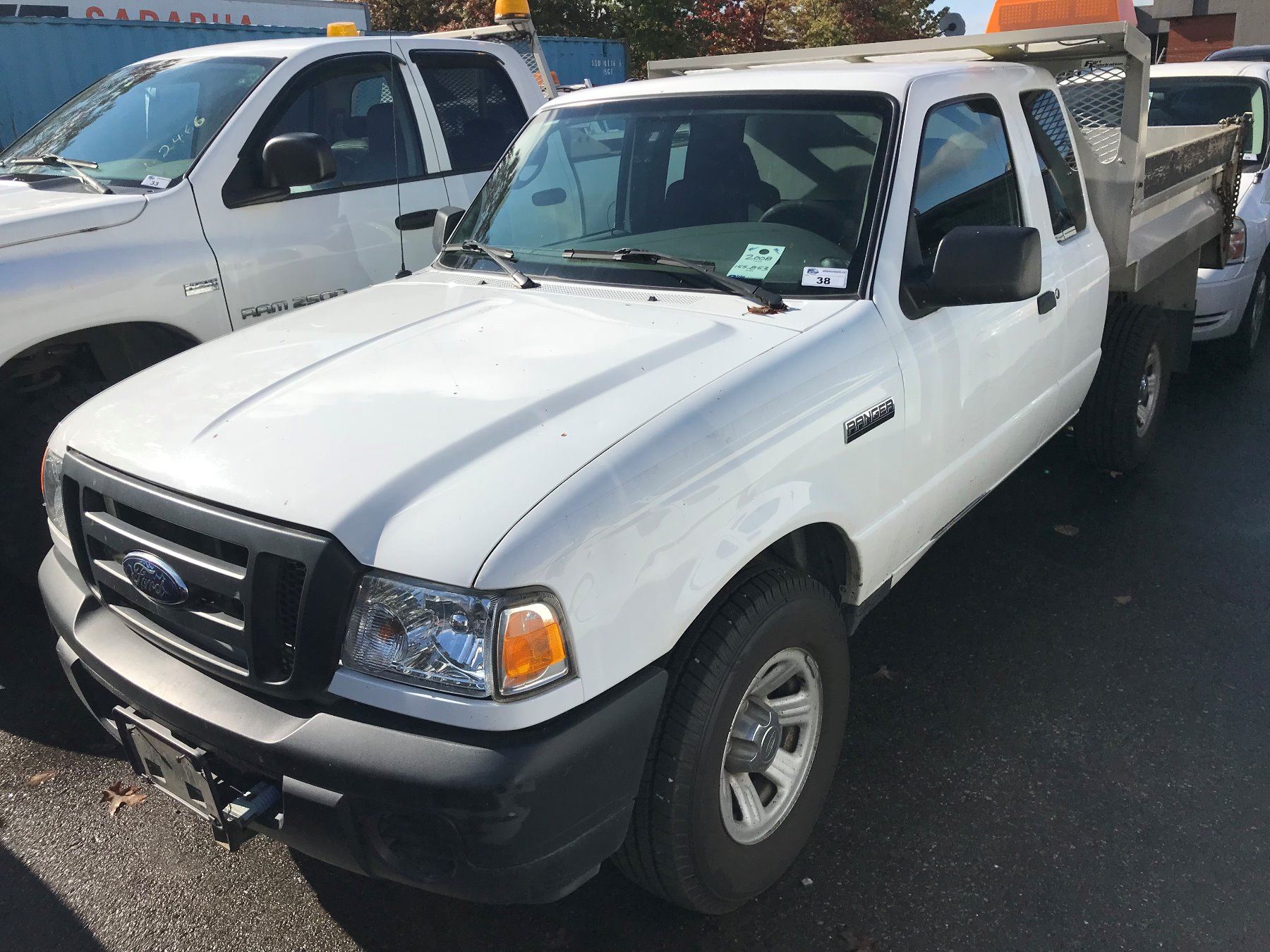 2008 FORD RANGER, WHITE, 2 DOOR DUMP, 4.0L, VIN #1FTZR45E78PA43343, 155 ...