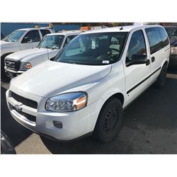 2008 CHEVROLET UPLANDER LS, PASSENGER VAN, WHITE, 3.9L V6, VIN#1GNDU23198D130442, GAS, AUTOMATIC,