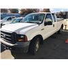 Image 1 : 2006 FORD F250 XL SUPERDUTY, WHITE, GAS, AUTOMATIC, 5.4L, VIN#1FTSX20536EB25601, 114,037KMS,