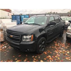 2007 CHEVROLET AVALANCHE, BLACK, 4 DOOR PICKUP, GAS, AUTOMATIC, VIN #3GNFK12317G159494, 253,781KMS,
