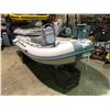 Image 1 : DARK GREY 12 FOOT BAKERVIEW ALU-360DL 5 PERSON 30 HP MAX MOTOR GREY DOUBLE ALUMINUM HULL INFLATABLE