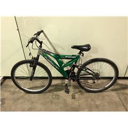 GREEN NEXT 26 SHOCKER 21 SPEED FULL SUSPENSION MOUNTAIN BIKE