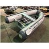 Image 2 : GREY 9 FOOT BAKERVIEW ALU-270L 4 PERSON 10 HP MAX MOTOR WITH WHITE DOUBLE ALUMINUM HULL