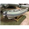 Image 1 : GREY 8 FOOT BAKERVIEW ALU-240L 3 PERSON 6 HP MAX MOTOR WITH WHITE DOUBLE ALUMINUM HULL
