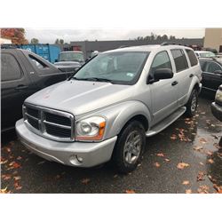 2005 DODGE DURANGO, GREY, SUV, GAS, AUTOMATIC, VIN#1D4HB58D95F511747, TMU (INSTRUMENT PANEL