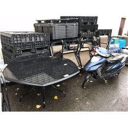 METAL PATIO TABLE WITH 10 CHAIRS