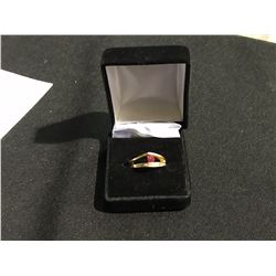 LADIES 14 KT YELLOW GOLD RUBY & DIAMOND RING - RETAIL $4580