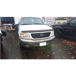2002 FORD F250, WHITE, 4DR PU WITH CANOPY, GAS, AUTOMATIC, VIN#1FTRW08L72KA09998, 422,886KMS,