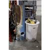 Image 1 : BUCKET OF LOADING STRAPS, RATCHET STRAPS, AND PROPANE HEATER