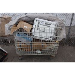 ROLLING CAGE OF MISC. - CAGE NOT INCLUDED