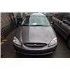Image 1 : 2002 FORD TAURUS LX, GREY, 4 DOOR, AUTOMATIC, GAS, RD,CD,PW,CC,PL,TW VIN#1FAFP52442G220602