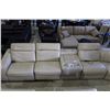 Image 1 : 8 PIECE CINDY CRAWFORD HOME LEATHER SECTIONAL SET WITH ELECTRIC RECLINERS, BUILT IN