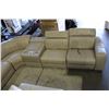 Image 2 : 8 PIECE CINDY CRAWFORD HOME LEATHER SECTIONAL SET WITH ELECTRIC RECLINERS, BUILT IN