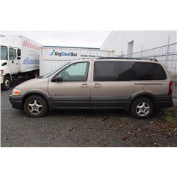 2003 PONTIAC MONTANA, 4 DOOR STATION WAGON, BROWN, VIN #1GMDX03E83D206020 GAS, RD, CD, PW, RA, PL,