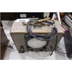 1951(??) TRIPLETT ELECTRICAL TEST OSCILLATOR, MODEL #3432, METAL, ROUND DIAL, 2 KNOBS, 4 SWITCHES,