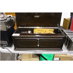 1926 FRESHMAN MASTERPIECE MODEL #6-F-5, BATTERY, LONG, WOOD, RECTANGULAR BOX, DROP FRONT, REVEALS