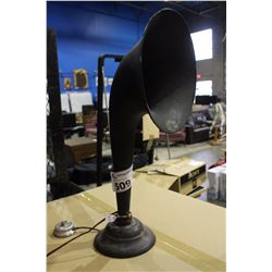 TOWER HORN, MODEL # LITTLE SPITFIRE, NON-METAL, 9", HORN, STRAIGHT UP THEN FLARES HORIZONTALLY ON