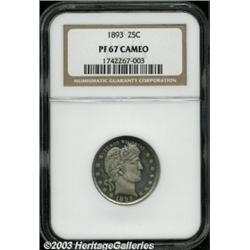 1893 25C PR67 Cameo NGC.