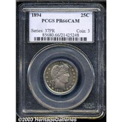 1894 25C PR66 Cameo PCGS.