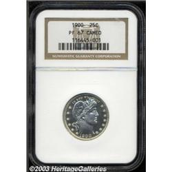 1900 25C PR67 Cameo NGC.