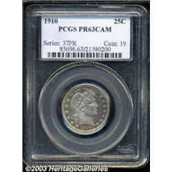 1910 25C PR63 Cameo PCGS.