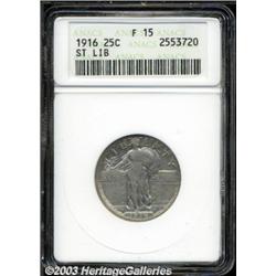 1916 25C Fine 15 ANACS.