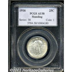 1916 25C AU58 PCGS.