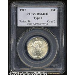 1917 25C Type One MS64 Full Head PCGS.