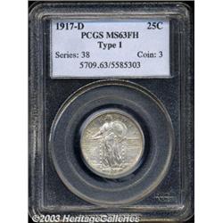 1917-D 25C Type One MS63 Full Head PCGS.