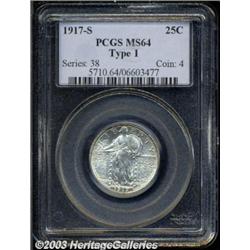 1917-S 25C Type One MS64 PCGS.