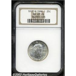 1917-S 25C Type One MS65 Full Head NGC.