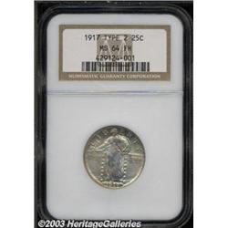 1917 25C Type Two MS64 Full Head NGC.