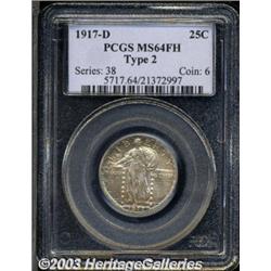 1917-D 25C Type Two MS64 Full Head PCGS.