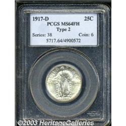 1917-D 25C Type Two MS64 Full Head PCGS.