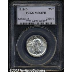 1918-D 25C MS64 Full Head PCGS.