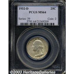 1932-D 25C MS64 PCGS.