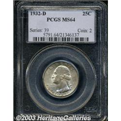1932-D 25C MS64 PCGS.